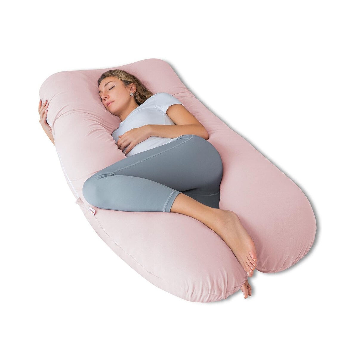WYXunPlanet Pregnancy Pillow - U-Shaped Maternity Support For Back, Hips, Legs & Belly, Pink