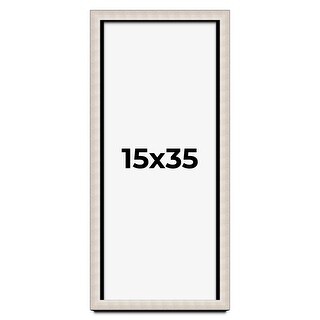 15x35 Shadow Box Frame Silver Real Wood Contemporary Shadowbox Display ...