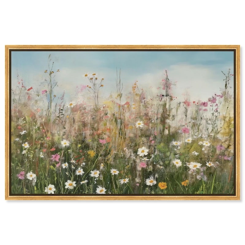 Glimmering Glade Garden I Canvas by Art Remedy - Gold - 15" x 10"