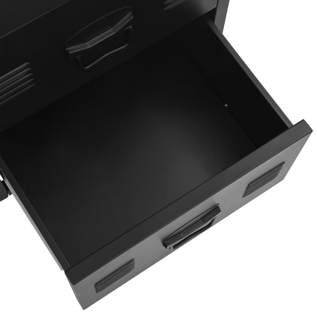 Desk with Drawers Industrial Black 47.2x21.7x29.5 Steel Desk with Drawers Industrial Black 47.2x21.7x29.5 Steel