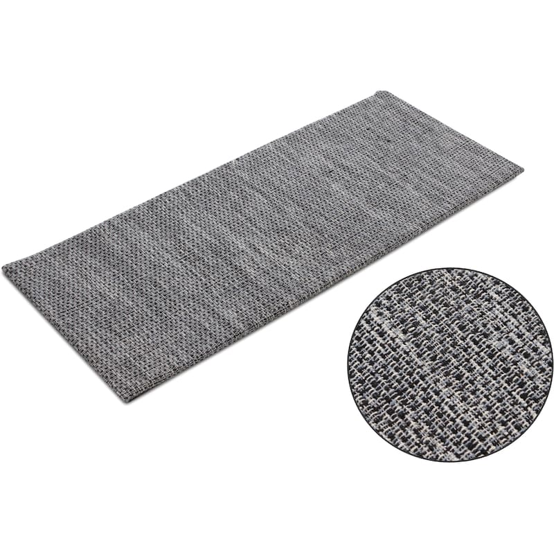 Luxurious Woven Cotton Kitchen Runner Mat Rug - Anti-Fatigue, Anti-Skid, Cushioned - 18''x48''