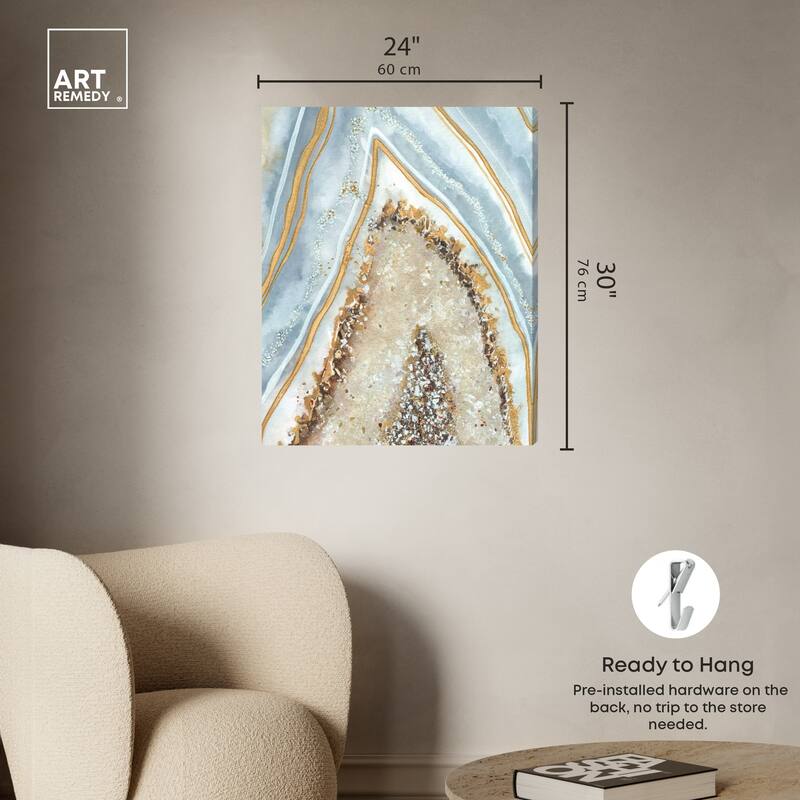 Art Remedy Clarity Art Gallery Wrapped Mineral, Agate & Geode 1 Piece Canvas Wall Art