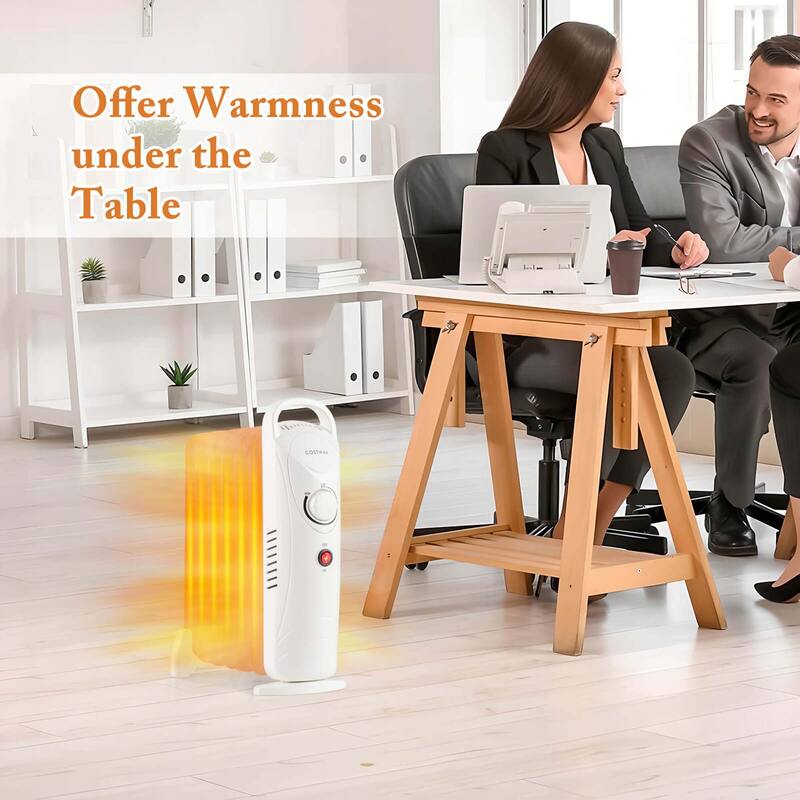 Costway 700W Portable Oil Heater with Adjustable Thermostat & 120 - See Details