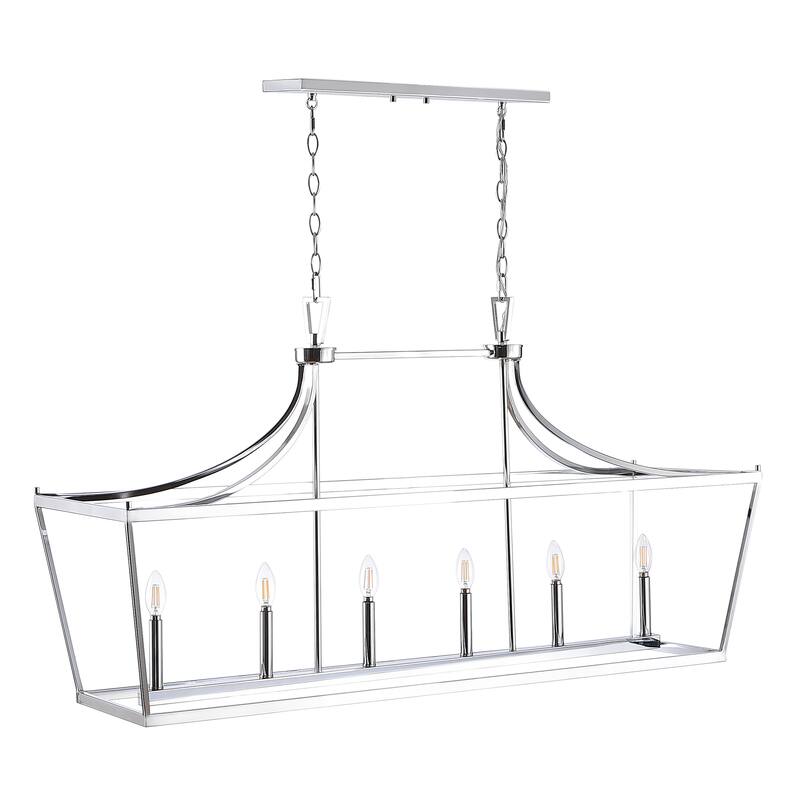 SAFAVIEH Lighting Tomma 6-light Pendant - 49"x15"x32-104" - 49Wx15Dx104H