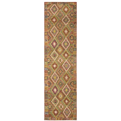 Vista Home Marissa Washable Tribal Inspired Gold/ Multi Indoor Area Rug Mat