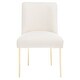 preview thumbnail 116 of 124, SAFAVIEH Couture Nolita Velvet Accent Chair - Mustard / Brass - 28"x23"x35.3" - 28" W x 23" D x 35" H