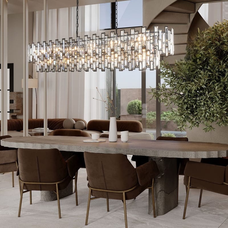 KAYLA 24in Chandelier 10-Light Crystal Chandelier