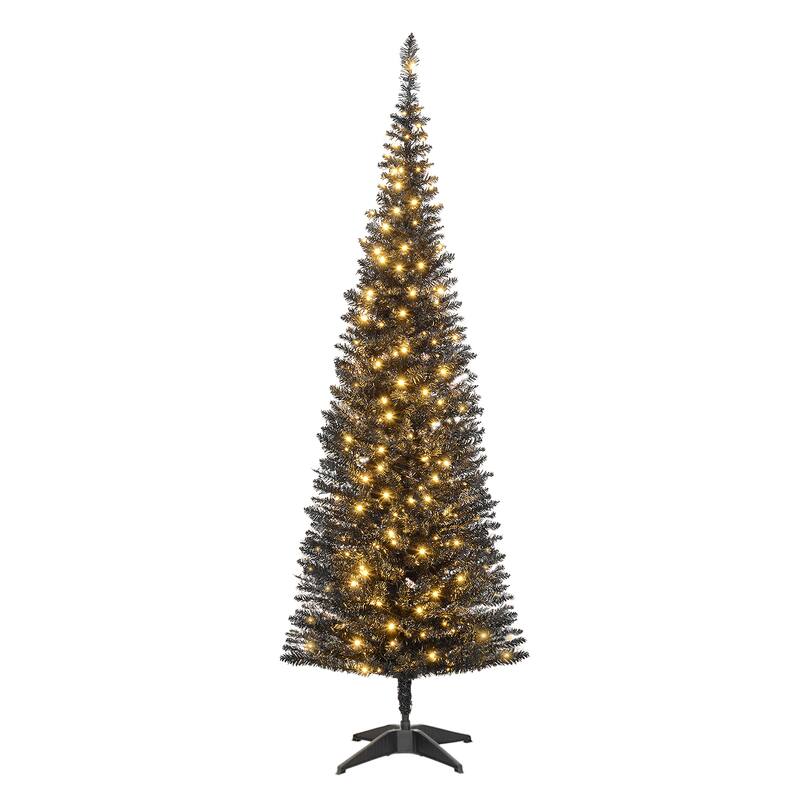 5' Slim Pre-Lit Christmas Tree with 160 Warm White LED Lights and 294 Branch Tips