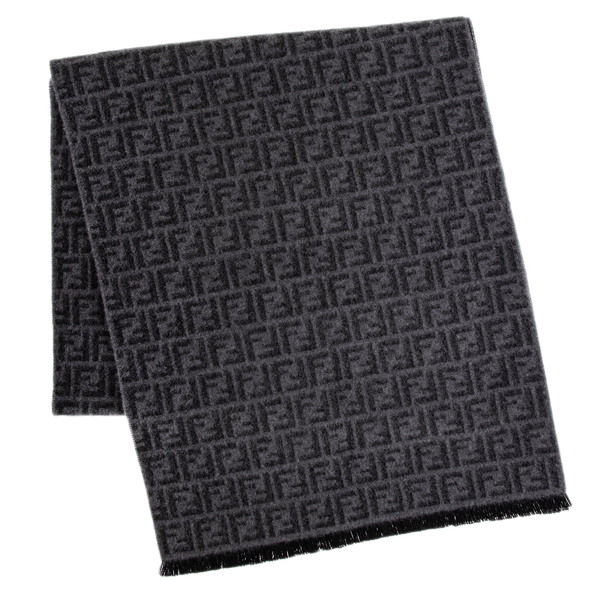 Fendi Men's FF Scarf in Wool - Overstock - 43828722