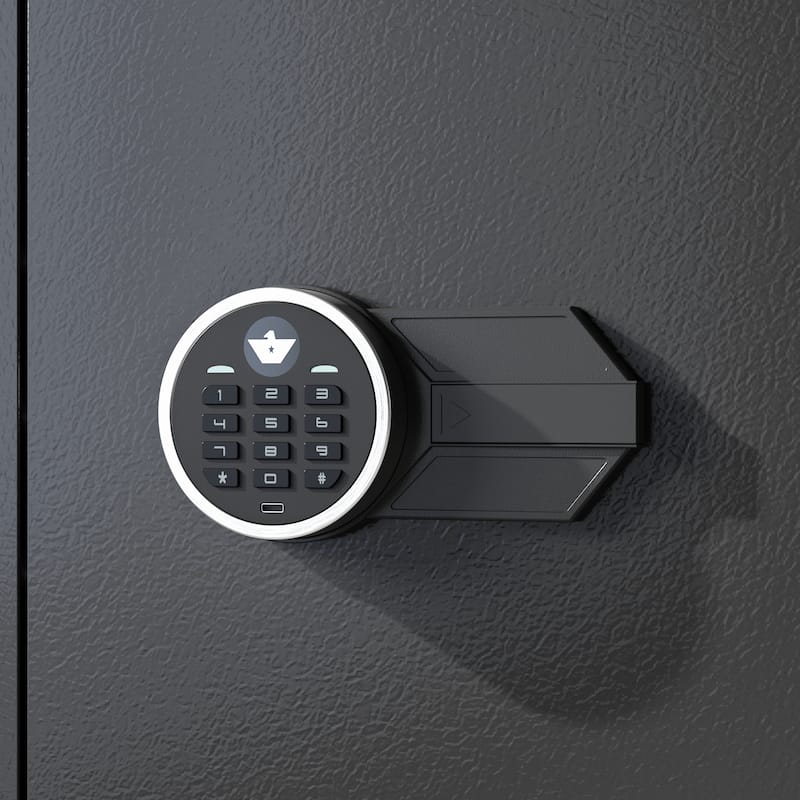 Large Gun Safe with Digital Keypad and Key Lock, Firearm Storage Cabinet