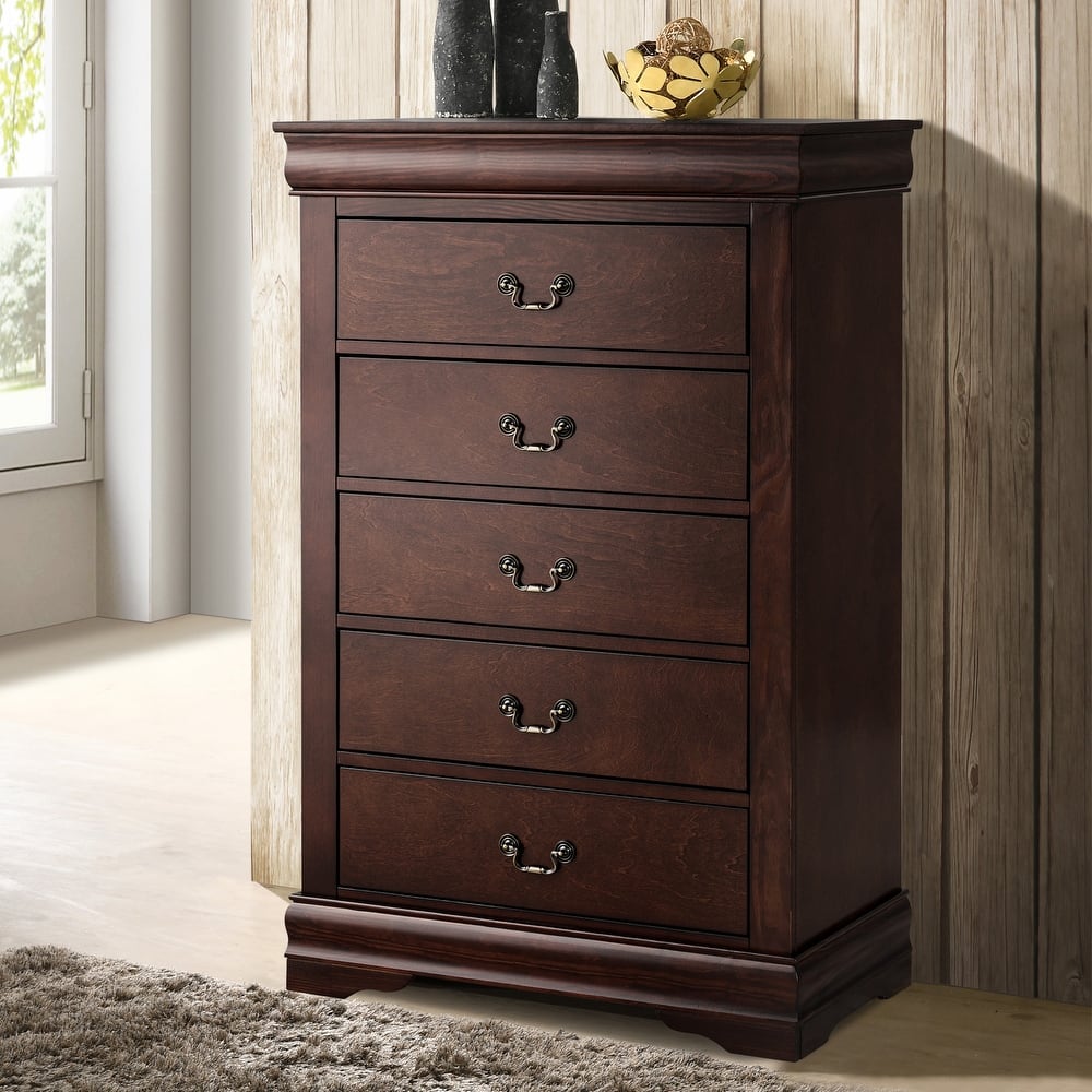 Modern Solid Wood Chest Drawers with 5-Drawer