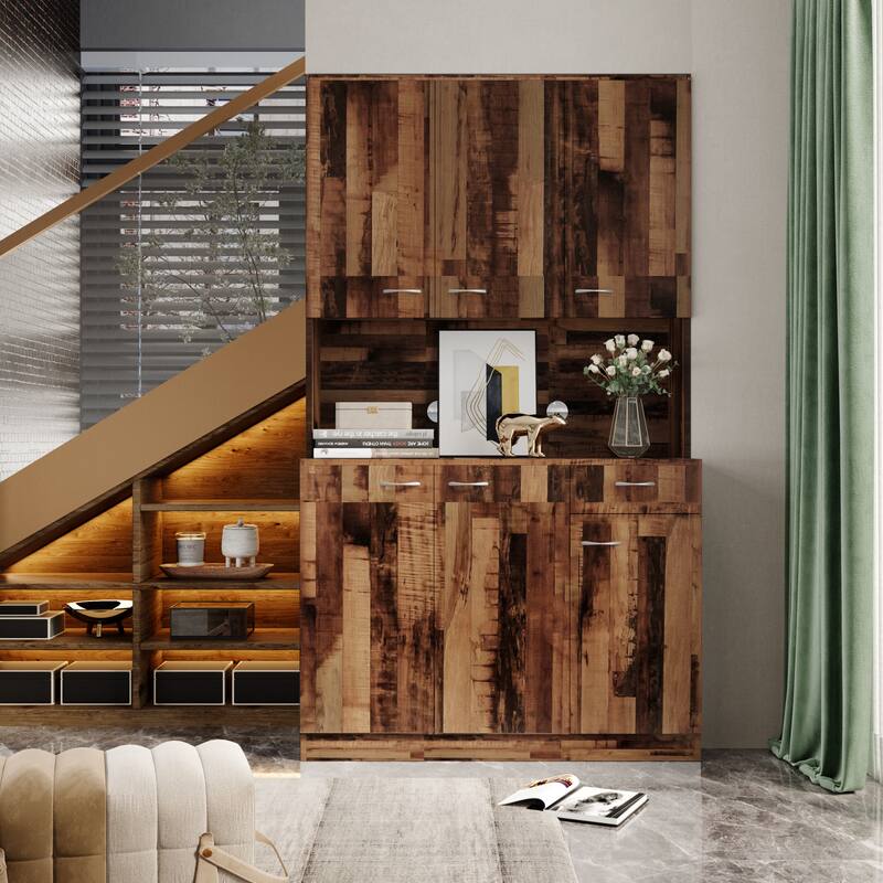 70.87" Tall Wardrobe& Kitchen Cabinet