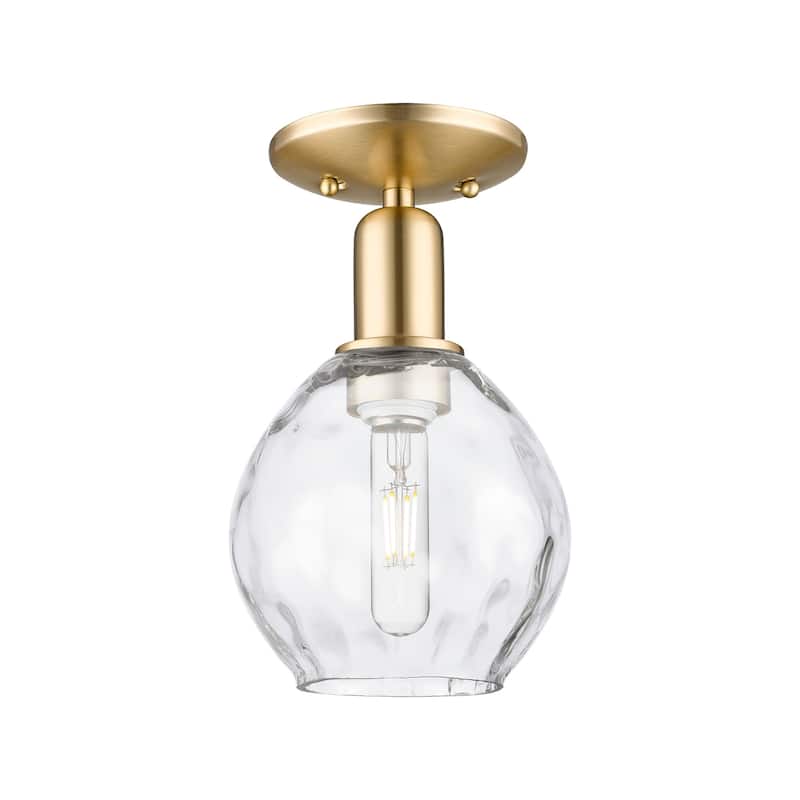 Innovations Lighting 716-1C-10-6 Waverly Semi-Flush Waverly 6" Wide - Champagne Bronze / Clear