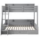 preview thumbnail 14 of 30, Wooden Bunk Bed Twin over Full Bunk Bed with 6 Up and Down Storage Shelves, LED, Charging Station, Stairs and Bottom Drawer