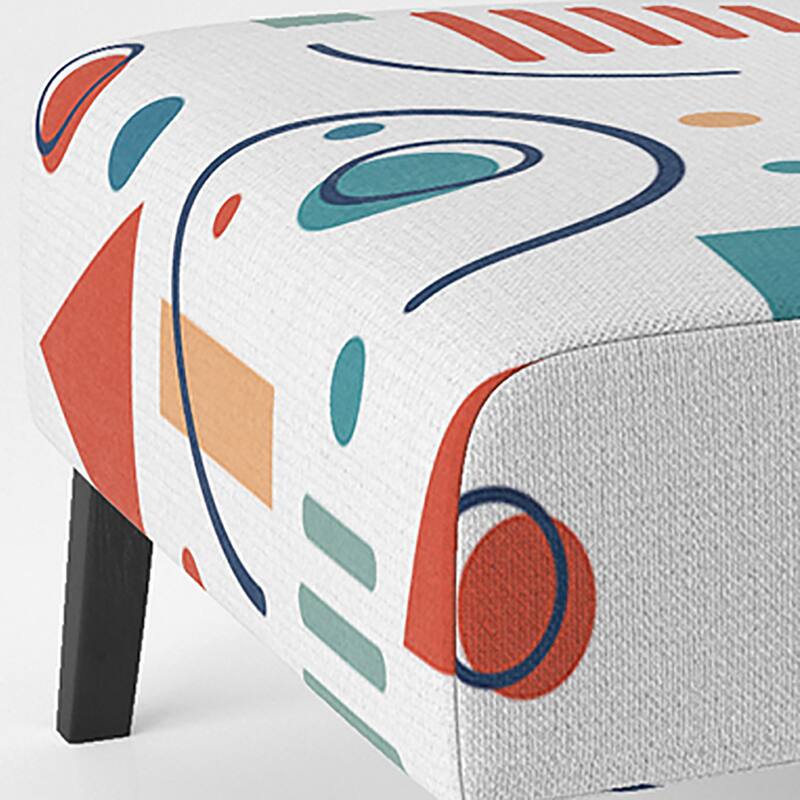 Designart "Multicolor Trendy Geometric " Upholstered Patterned Accent Chair and Arm Chair