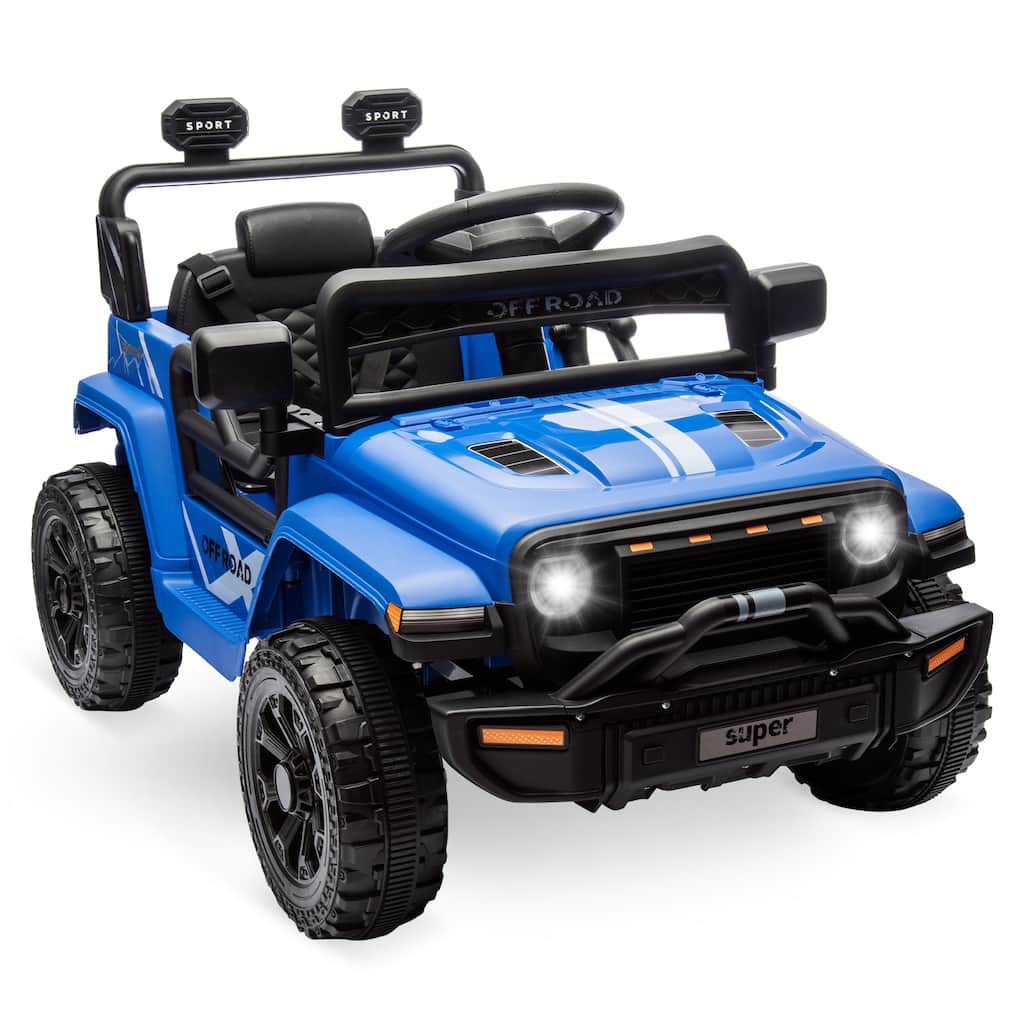 12V Ride On Truck Car with Parent Remote Control,Steering Wheel Music