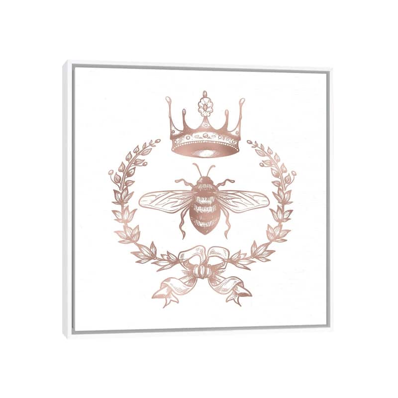 iCanvas "Queen Bee" by Nature Magick Framed Canvas Print - White - 18x18