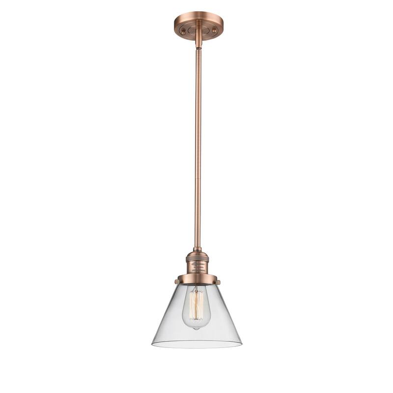 Innovations Lighting Large Cone Single Light 8" Wide Mini Pendant with