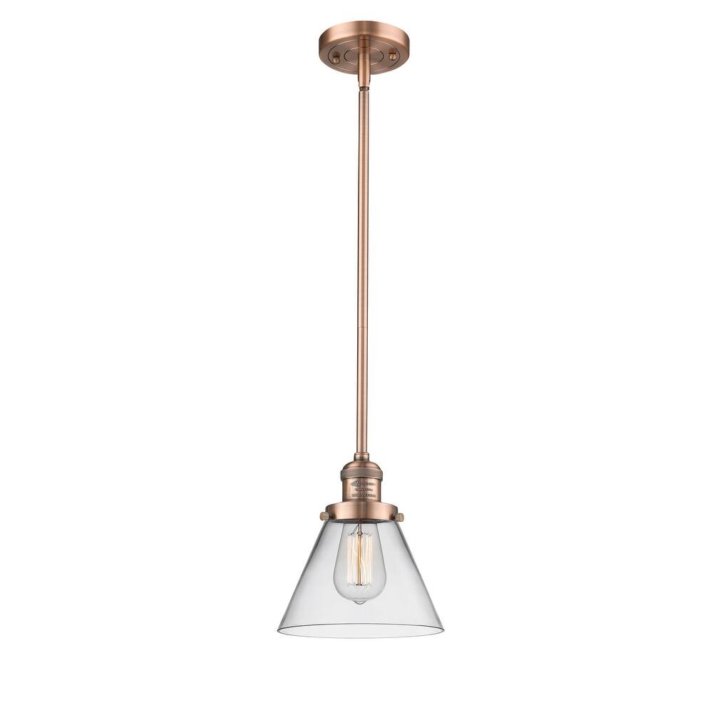 Innovations Lighting Large Cone Single Light 8" Wide Mini Pendant with