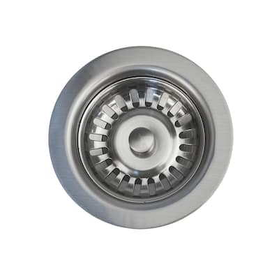 3.5-in Kitchen, Prep, Bar Basket Strainer Drain in Brushed Nickel (D-132BN)