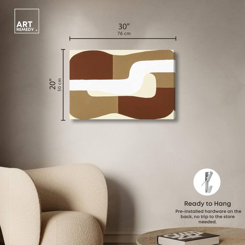 Minimal Wavy III Canvas by Art Remedy, Gallery Wrapped