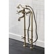 preview thumbnail 35 of 42, Kingston Brass Freestanding Clawfoot Tub Faucet Package with Supply Line in Matte Black