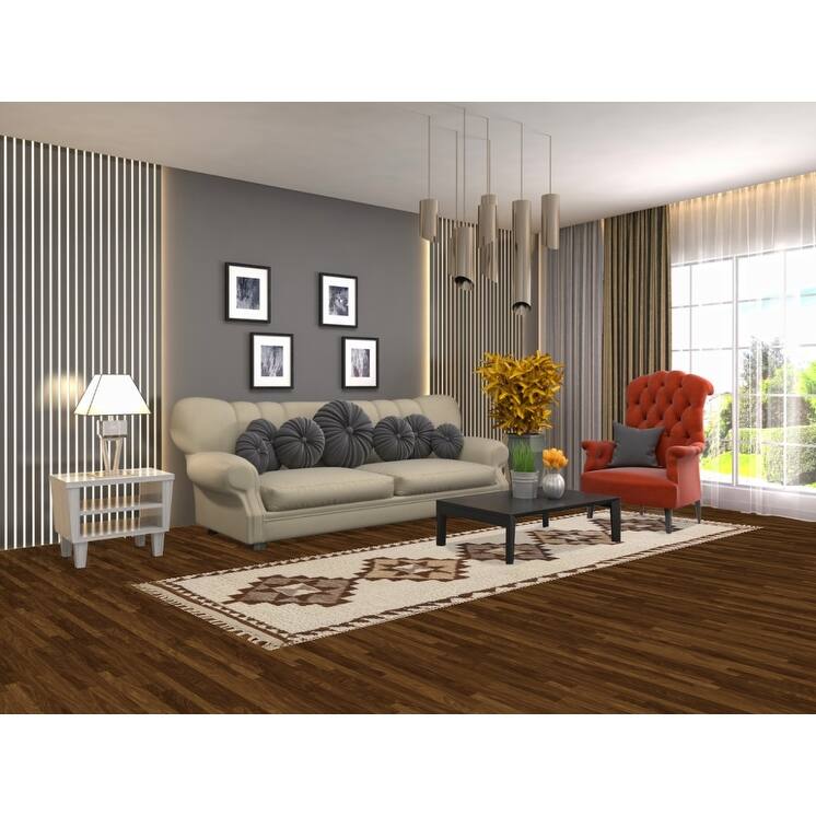 Anatolian Beige Turkish Runner Rug Hand-knotted Wool Carpet - 3'5"x 10'9"