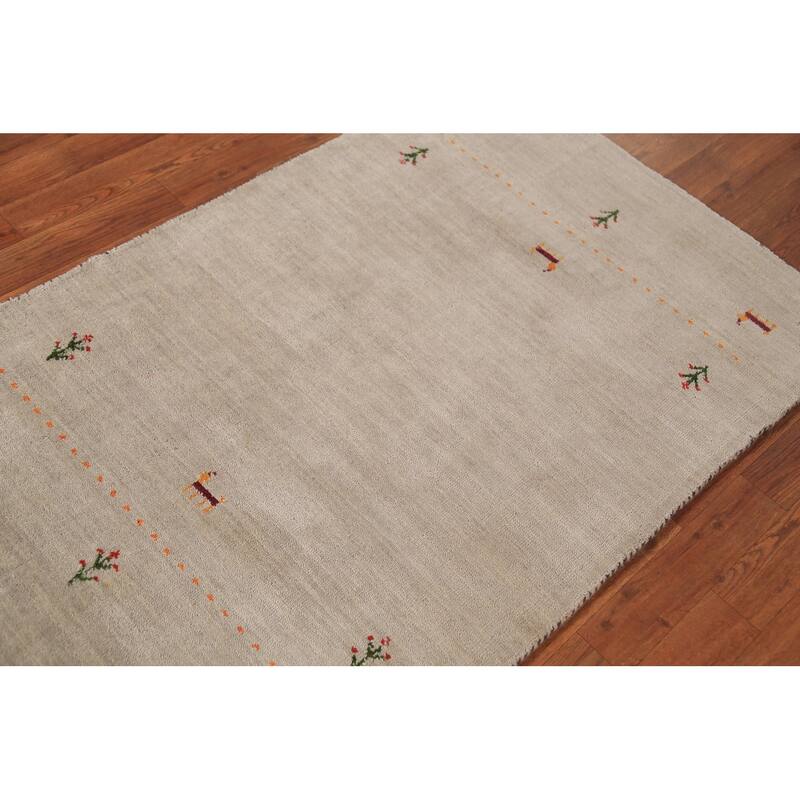 Tribal Gabbeh Indian Foyer Rug Handmade Modern Wool Carpet - 3'0" x 4'9"