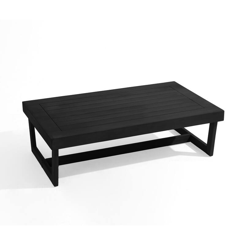 4 Set Outdoor Patio Teak Wood Club Chairs Loveseat with Coffee Table