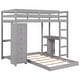 preview thumbnail 7 of 6, Twin over Twin Bed with Drawers and Shelves,Clean-lined Guard Rails, and a Built-in Ladder.