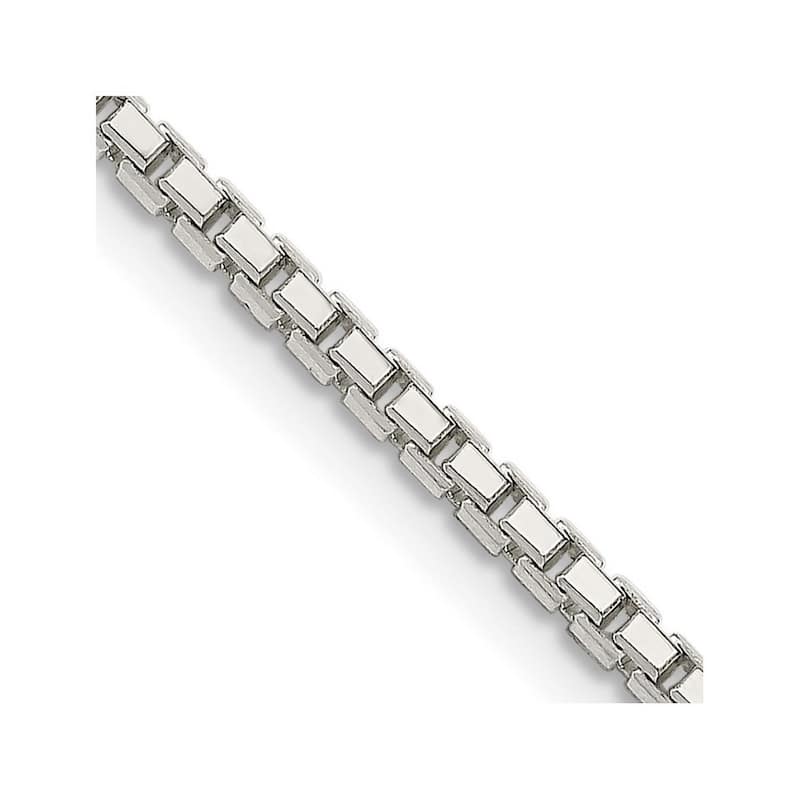 Curata 925 Sterling Silver 1.8mm Diamond Cut Box Chain Necklace Options: 16 18 20 22 24 26 30