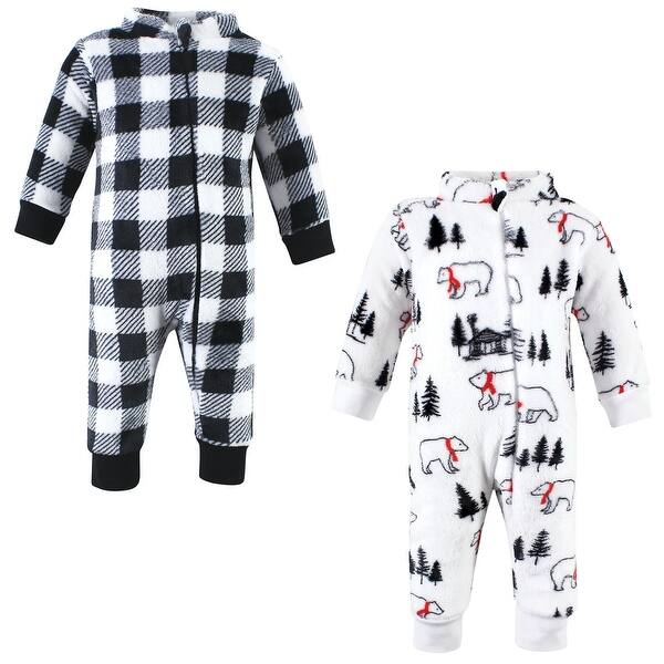slide 1 of 1, Hudson Baby Unisex Toddler Plush Jumpsuits, Winter Bear 2T - Winter Bear