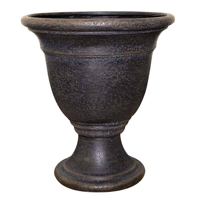 Southern Patio Jean Pierre Urn Planter - 18" H - Brownstone
