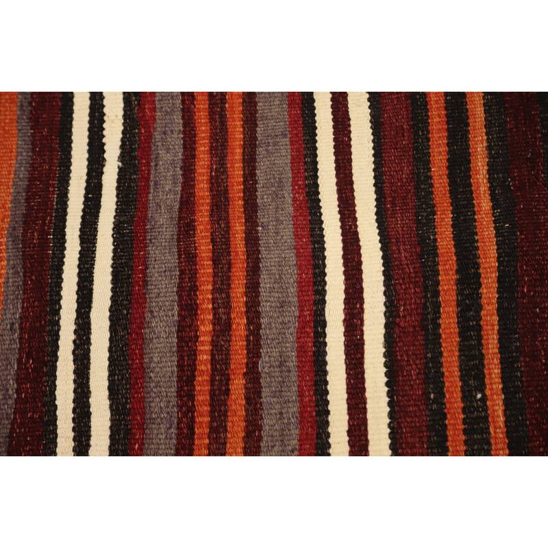 Hand Woven Oriental 100% Wool Carpet Southwestern Geometric Multi-Colored Kilim Area Rug - 9' 0'' X 4' 8''