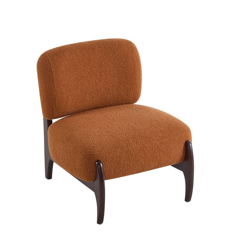 25.5" Modern Boucle Lounge Chair with Solid Wood Frame, Soft and Durable Boucle Upholstery, Perfect for Living Room