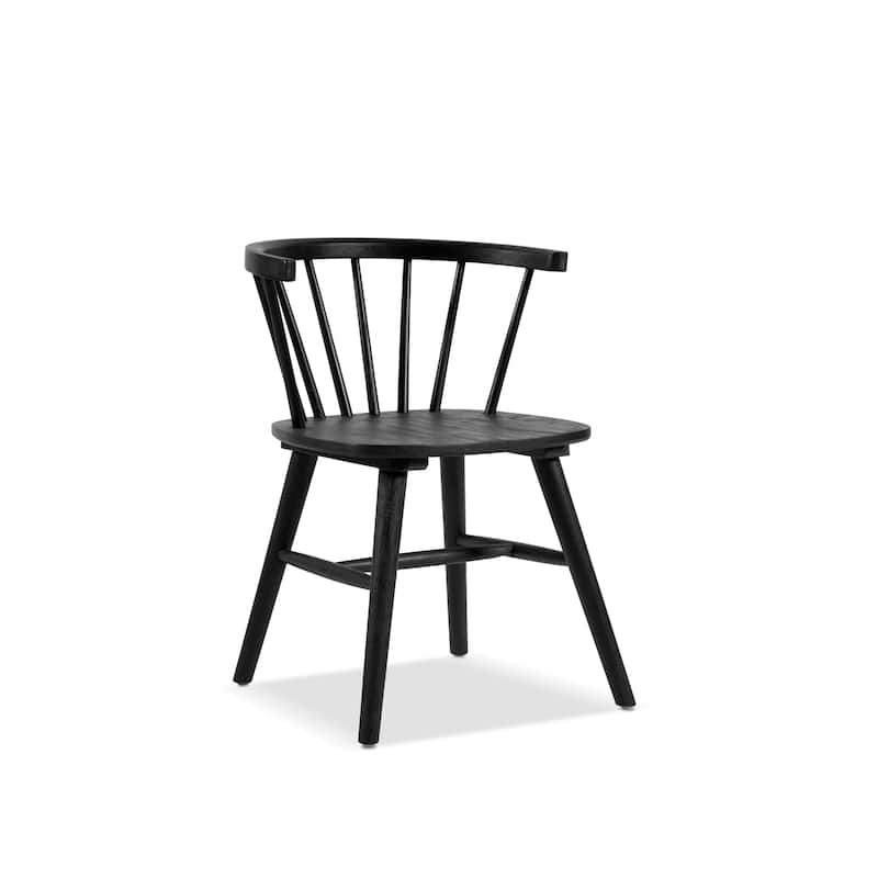 Furniture of America Galgary Mid-Century Modern Rounded Spindle Back Wood Dining Chairs (Set of 2)