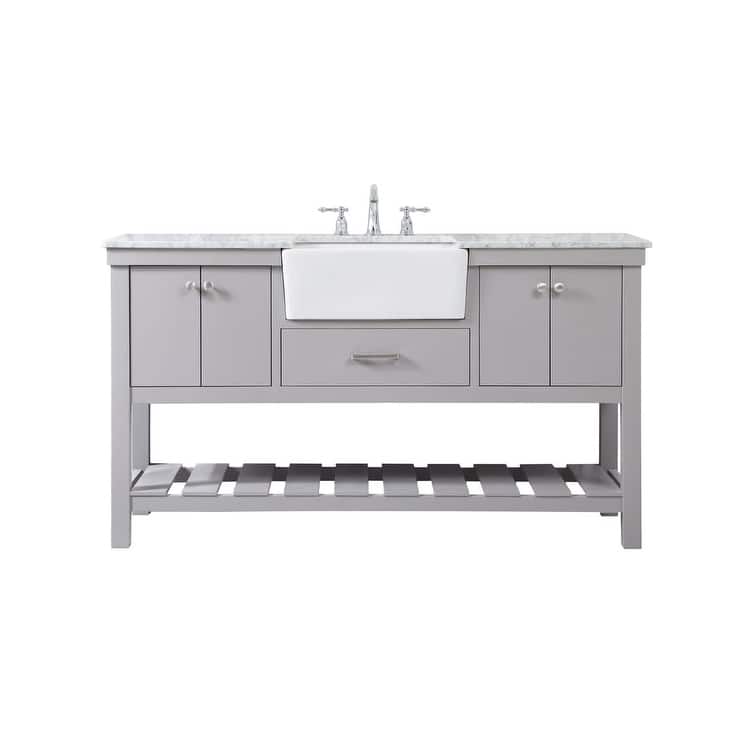 Elegant Lighting VF60160 Clement 60" Free Standing Single Basin Vanity