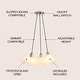 preview thumbnail 2 of 8, JONATHAN Y Rhys 24" 3-Light Mid-Century Glam Frosted Glass Orb LED Chandelier, White/Brushed Nickel
