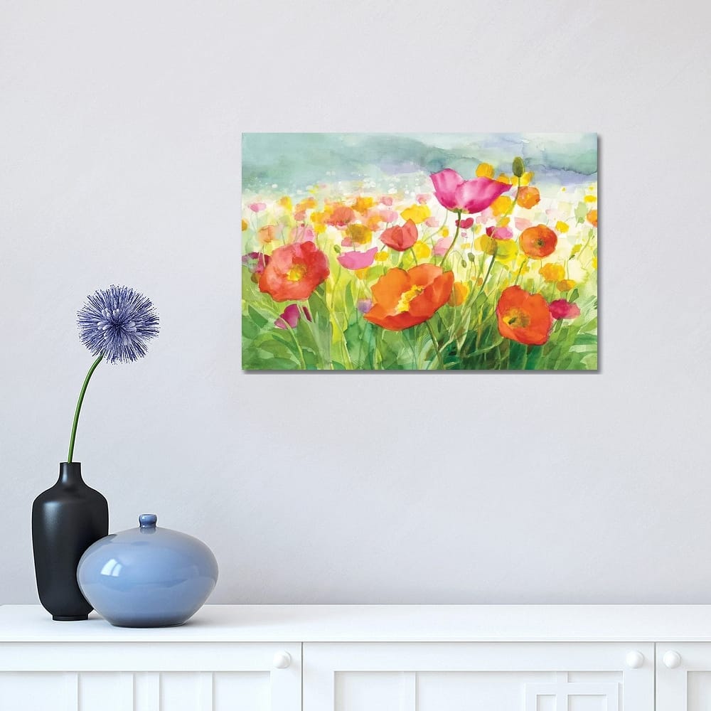 iCanvas "Meadow Poppies" by Danhui Nai Canvas Print