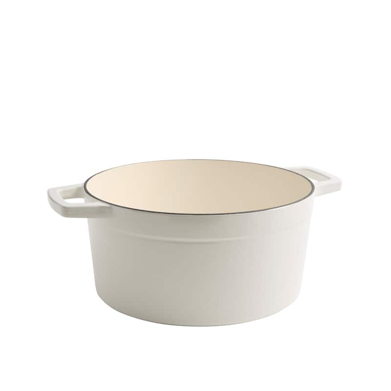 Martha by Martha Stewart 7 QT Enameled Cast Iron Dutch Oven w/Lid - Obsidian