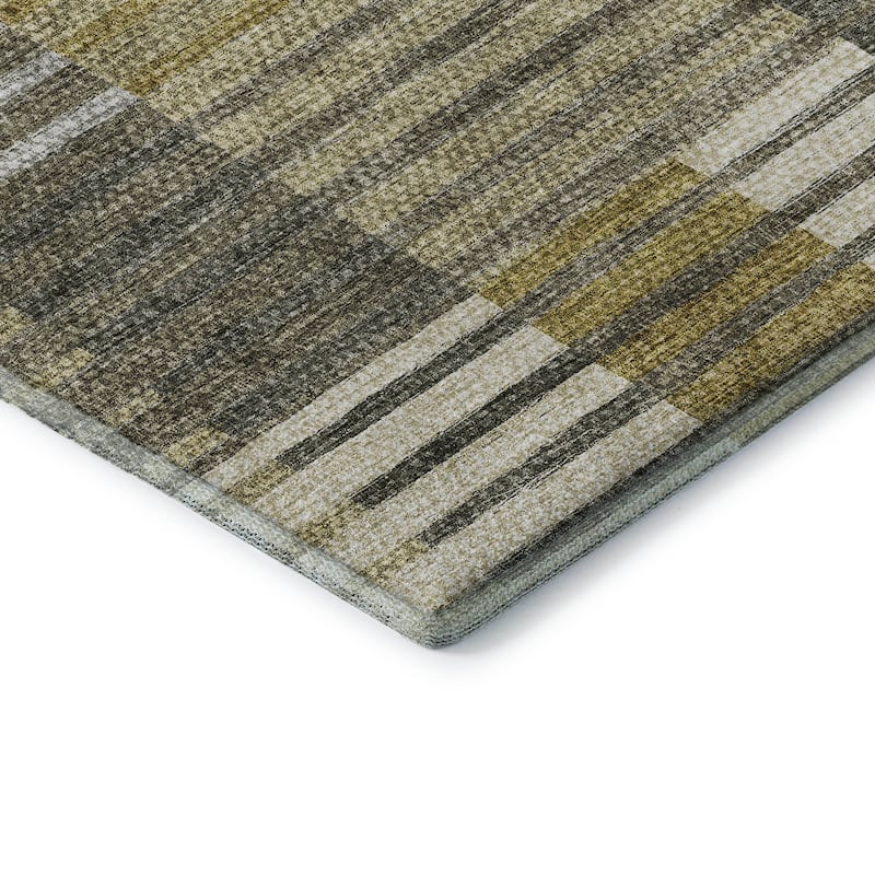 Premium Washable Super Soft Geo Stripe Mayfield Rug