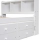 preview thumbnail 8 of 7, Full Size Platform Bed with Bookcase Headboard, Under Bed Storage Drawers and Bed End Storage Case, White