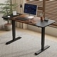 preview thumbnail 1 of 19, 55" Electric Standing Desk, Height Adjustable Home/Office Gaming Computer Table (Modern Luxury) Black+Brown