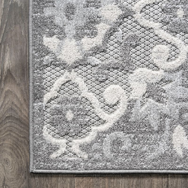 JONATHAN Y Cassis Modern Medallion High-Low Indoor/Outdoor Area Rug