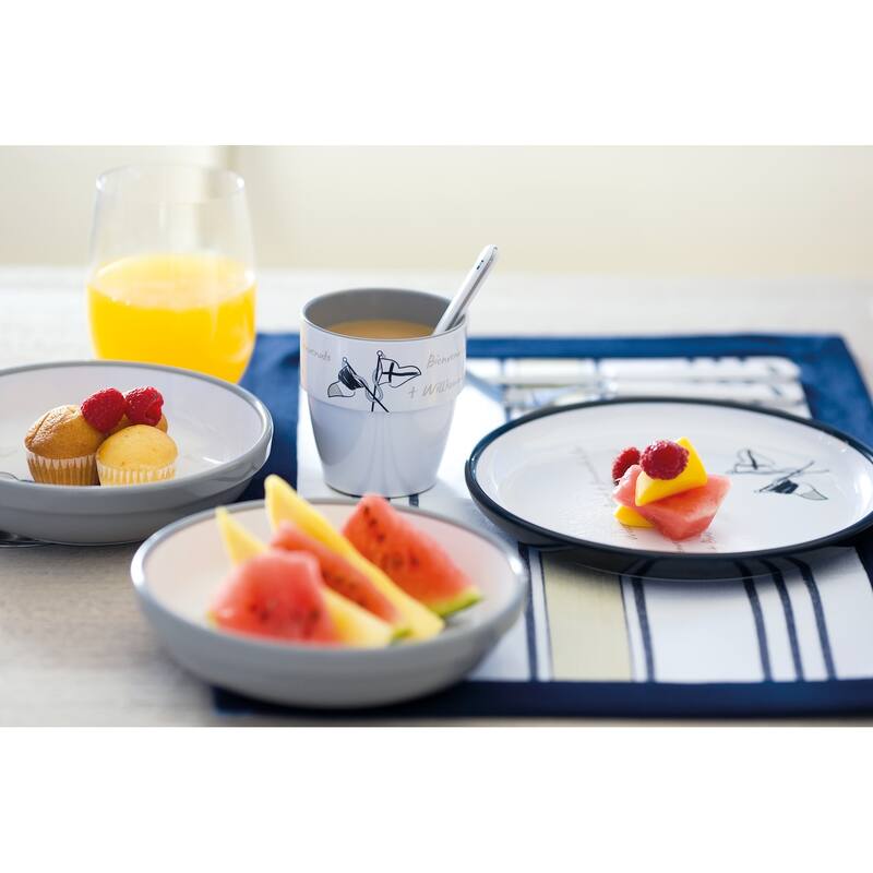Welcome on Board Melamine Espresso Set - Service of 6