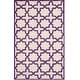 preview thumbnail 67 of 183, SAFAVIEH Handmade Cambridge Trudie Geometric Wool Rug 4' x 6' - Ivory/Purple - Rectangle