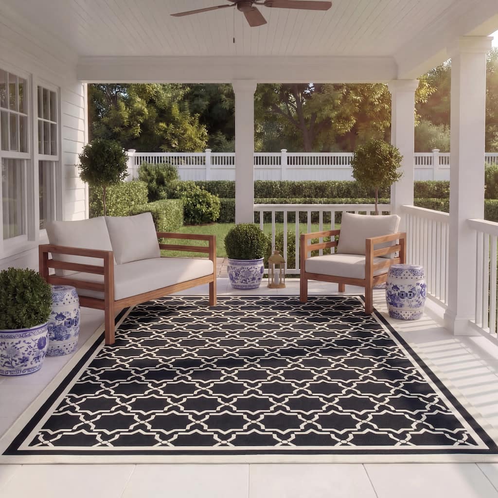 SAFAVIEH Courtyard Gulsin Indoor/ Outdoor Waterproof Patio Backyard Rug