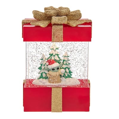 Kurt Adler 7-Inch Battery-Operated The Child and Tree Water Musical Gift Box Table Piece