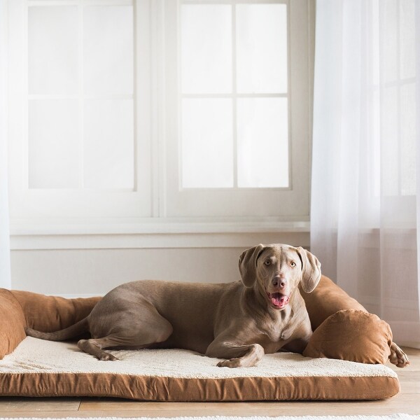 orthopedic dog bed with bolsters
