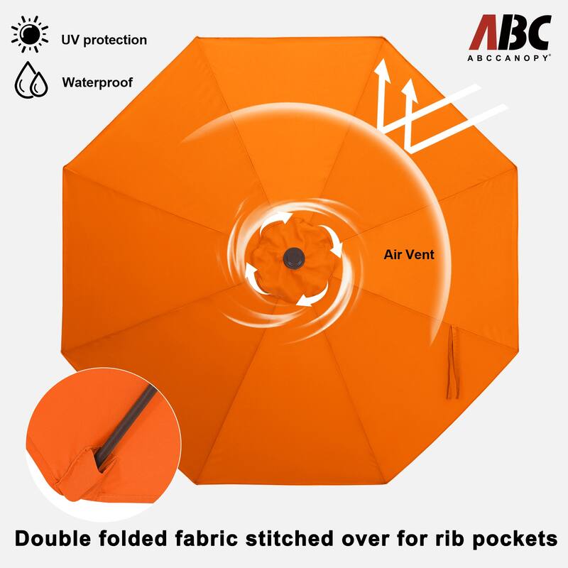 ABCCANOPY 9FT Patio Umbrella with Push Button Tilt